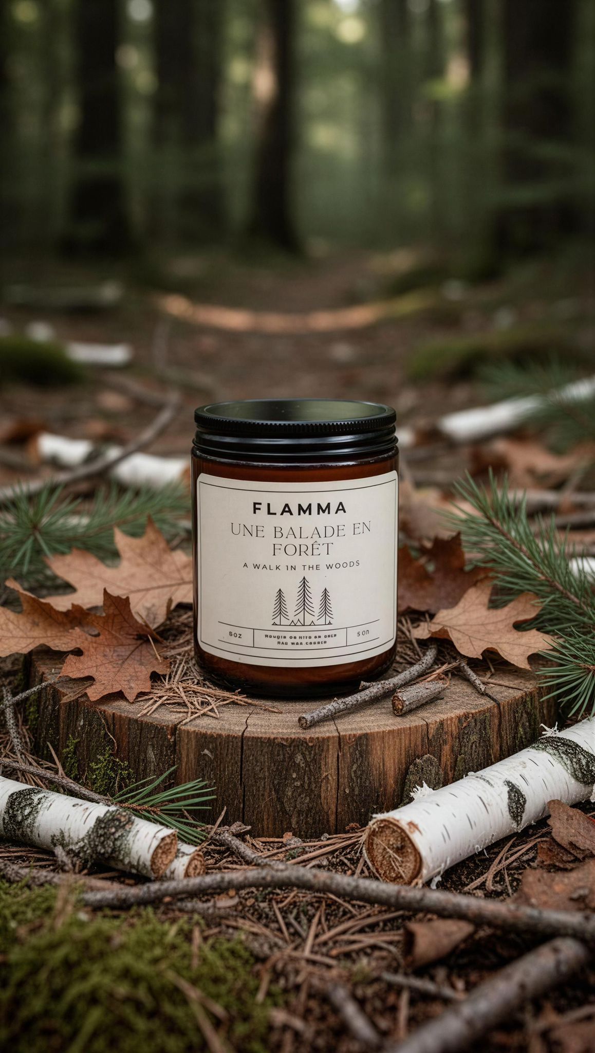 Bougie parfumée Une Balade en Forêt aux notes boisées – FLAMMA