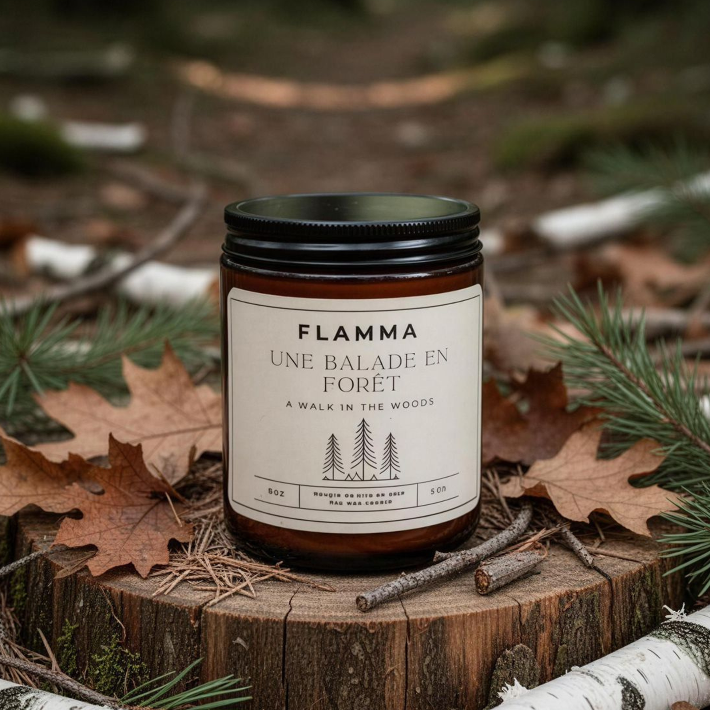 Bougie parfumée Une Balade en Forêt aux notes boisées – FLAMMA